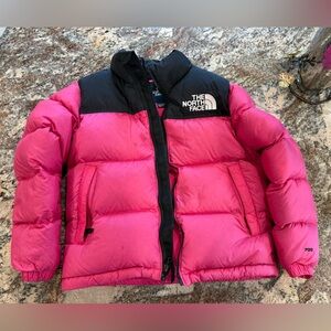 1996 Nuptse Kid's The North Face Pink and Black Puffer Jacket Medium (10-12)
